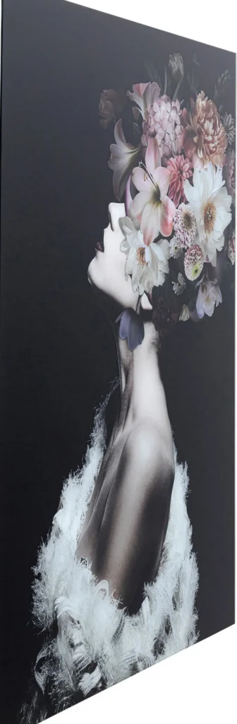 KARE Design Glasschilderij Flowery Beauty 80x120cm