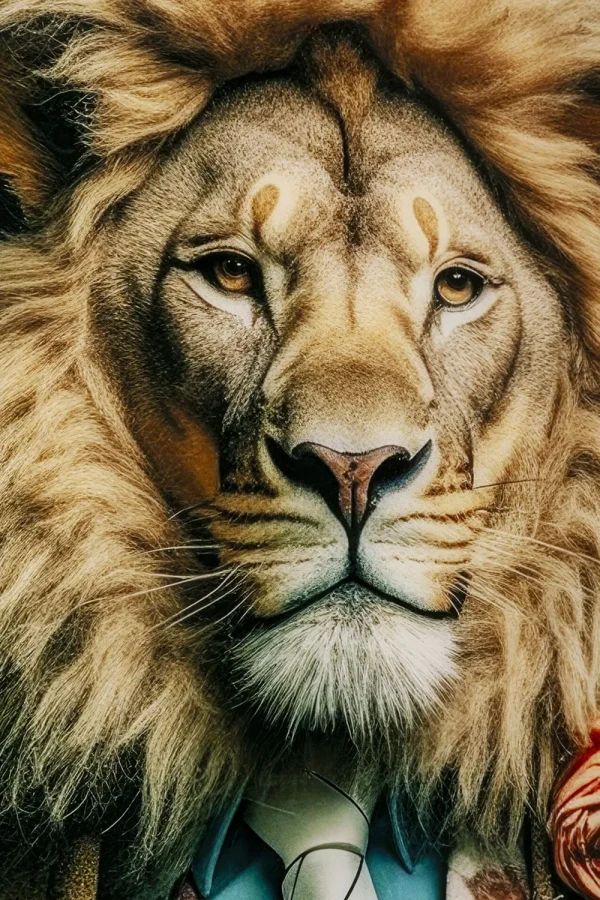 KARE Design Glasschilderij Mister Lion 150x100cm