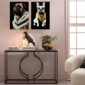 KARE Design Glasschilderij Noble Dog 40x60cm