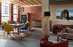 KARE Design Glasschilderij Proud Lion 180x120cm