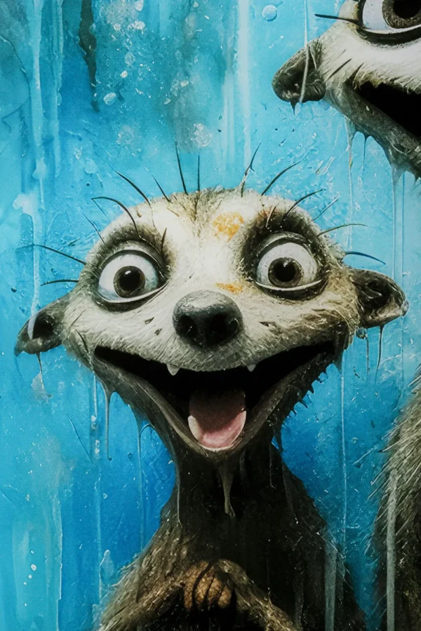 KARE Design Glasschilderij Singing Meerkats 60x80cm