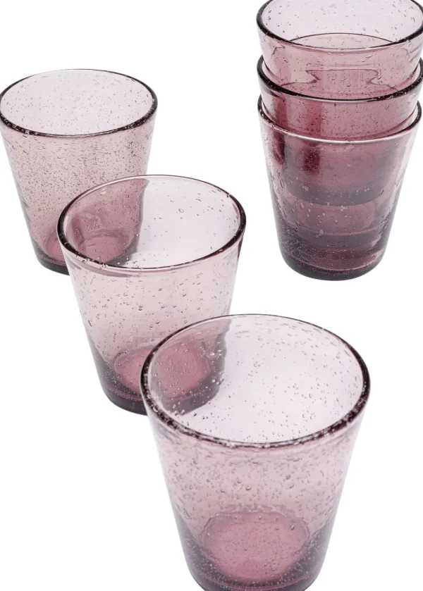 KARE Design Glazen-Set Bubble Mauve (6 Stuks)