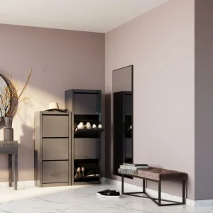 KARE Design Halbank Crossover Grijs Zwart 90x40cm