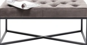 KARE Design Halbank Crossover Grijs Zwart 90x40cm