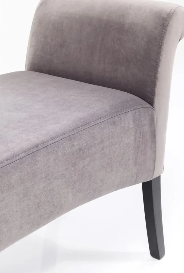 KARE Design Halbank Motley Fluweel Zilvergrijs