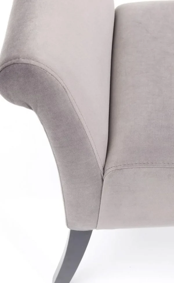 KARE Design Halbank Motley Fluweel Zilvergrijs