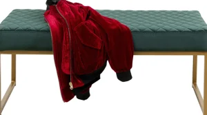 KARE Design Halbank Smart Donkergroen Messing 90x40cm