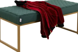 KARE Design Halbank Smart Donkergroen Messing 90x40cm