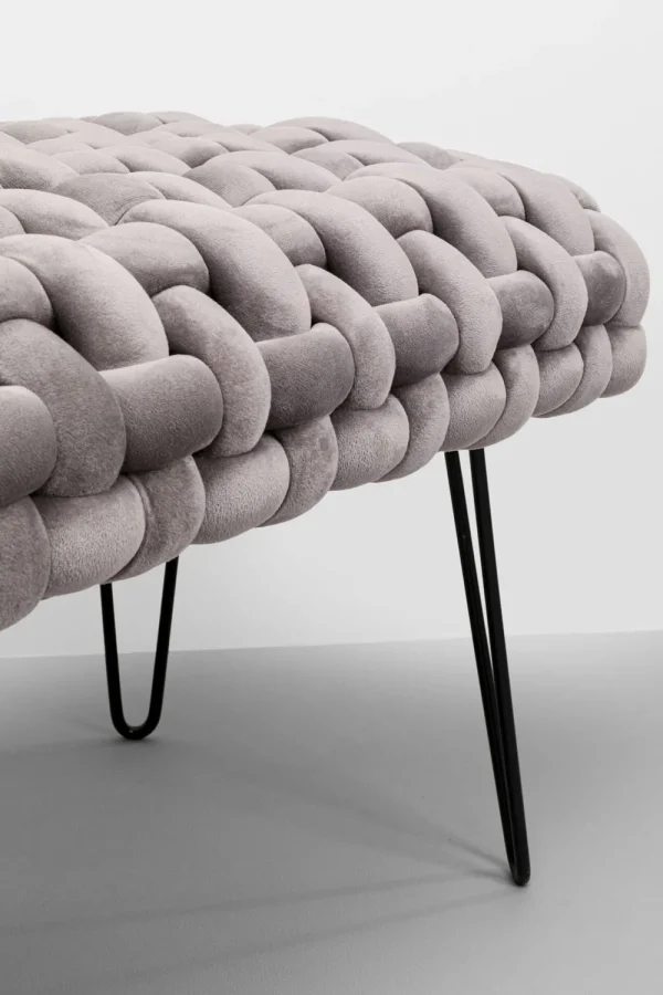 KARE Design Halbank Weave Grijs 128cm