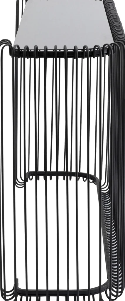 KARE Design Haltafel Wire Glass Marble Black 142x89cm