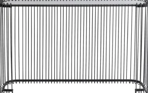 KARE Design Haltafel Wire Glass Marble Black 142x89cm