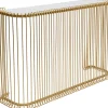 KARE Design Haltafel Wire Glass Marble Gold 142x89cm