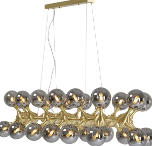 KARE Design Hanglamp Atomic Balls Brass 140cm