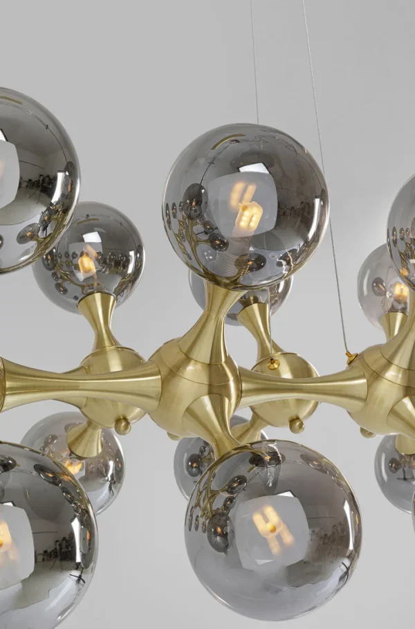 KARE Design Hanglamp Atomic Balls Brass 140cm