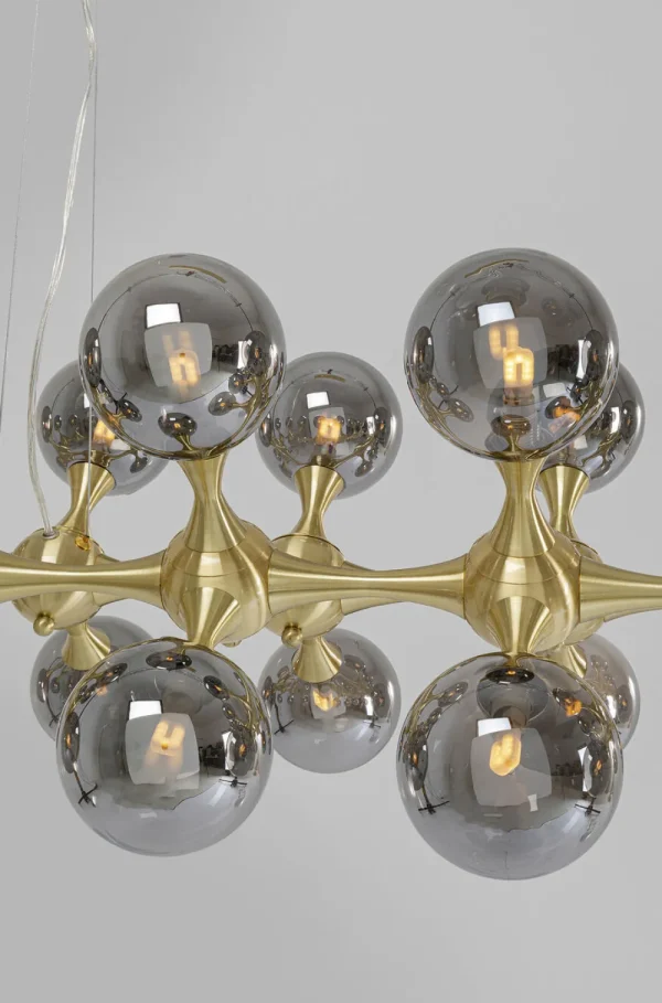 KARE Design Hanglamp Atomic Balls Brass 140cm