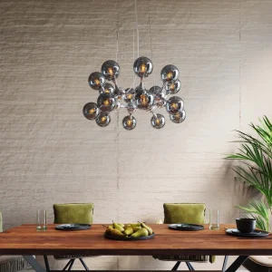 KARE Design Hanglamp Atomic Balls Silver Ø74cm