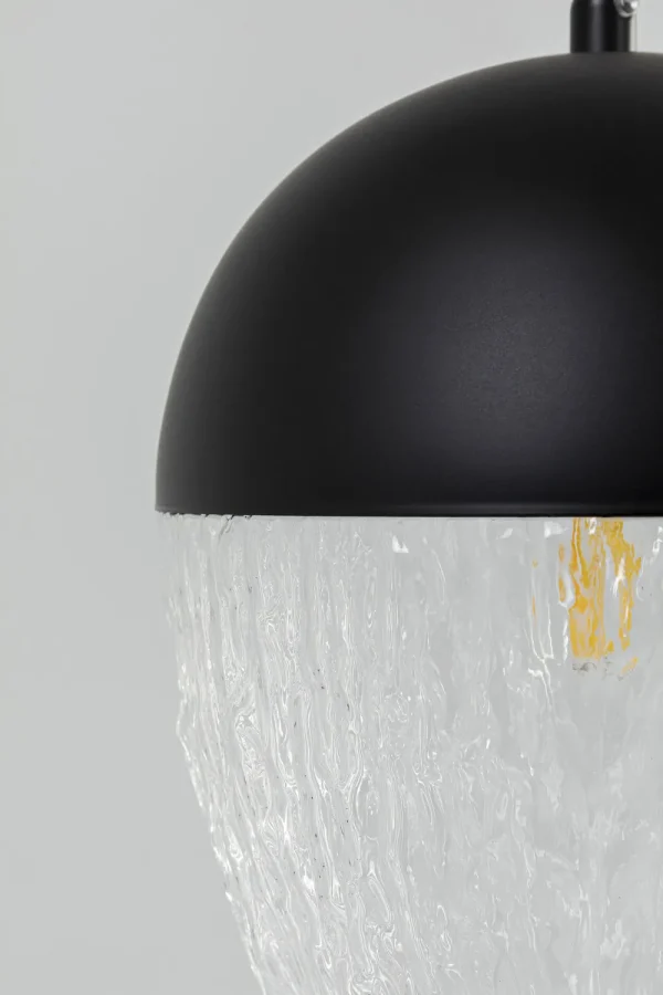 KARE Design Hanglamp Frozen Black Matt Ø20cm