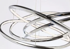 KARE Design Hanglamp Saturn LED Chroom Groot