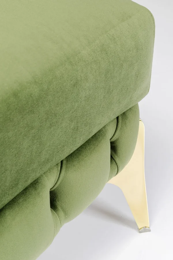 KARE Design Hocker Belissima Velvet Green 80cm