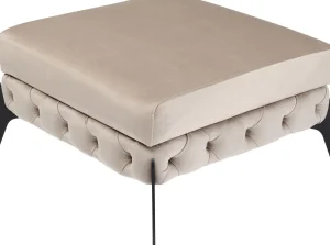 KARE Design Hocker Bellissima Velvet Taupe 80cm
