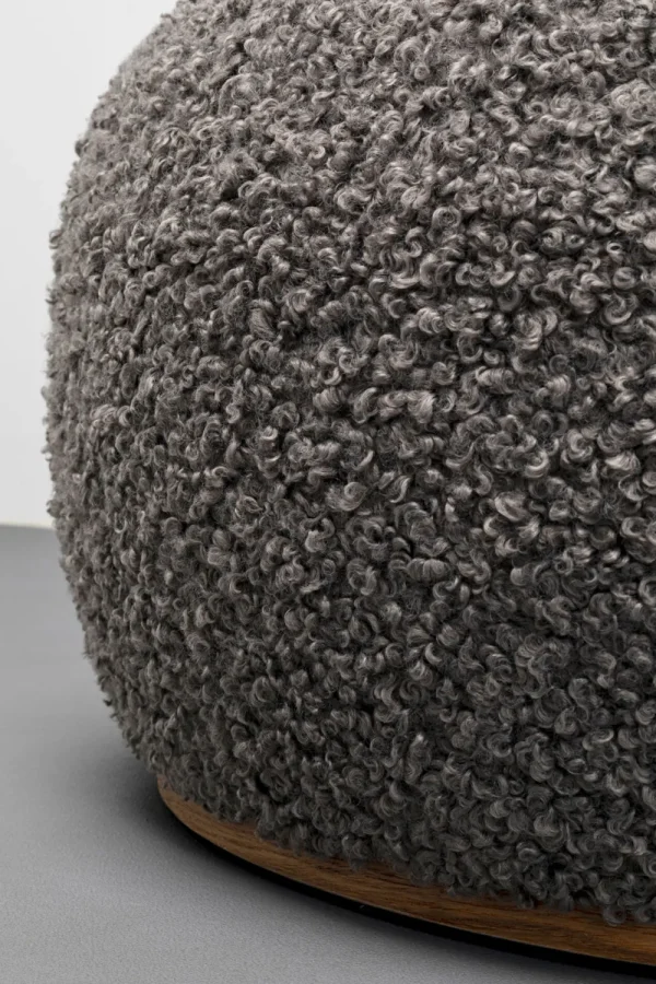 KARE Design Hocker Pebble Boucle Grey 81cm