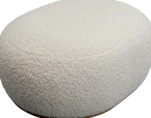 KARE Design Hocker Pebble Boucle White 81cm