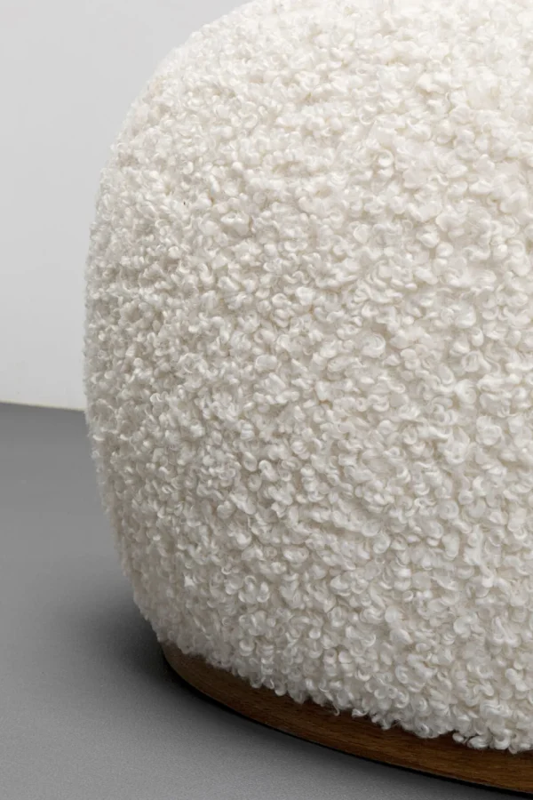 KARE Design Hocker Pebble Boucle White 81cm