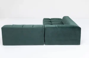 KARE Design Hoekbank Belami Fluweel Donkergroen Links 265cm