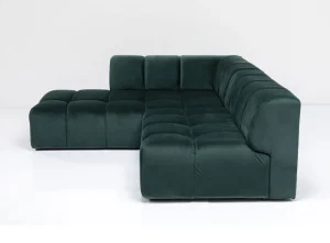 KARE Design Hoekbank Belami Fluweel Donkergroen Links 265cm