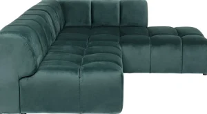 KARE Design Hoekbank Belami Fluweel Donkergroen Rechts 265cm