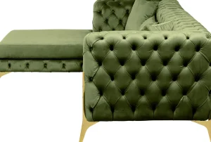 KARE Design Hoekbank Bellissima Velvet Green Left