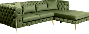 KARE Design Hoekbank Bellissima Velvet Green Right