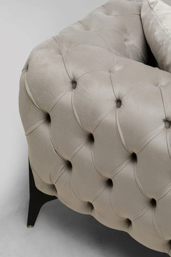 KARE Design Hoekbank Bellissima Velvet Taupe Right