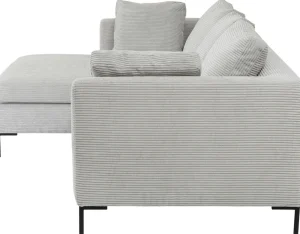KARE Design Hoekbank Gianni Cord Grijs Links