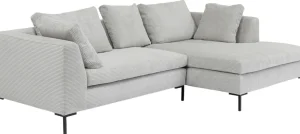 KARE Design Hoekbank Gianni Cord Grijs Rechts