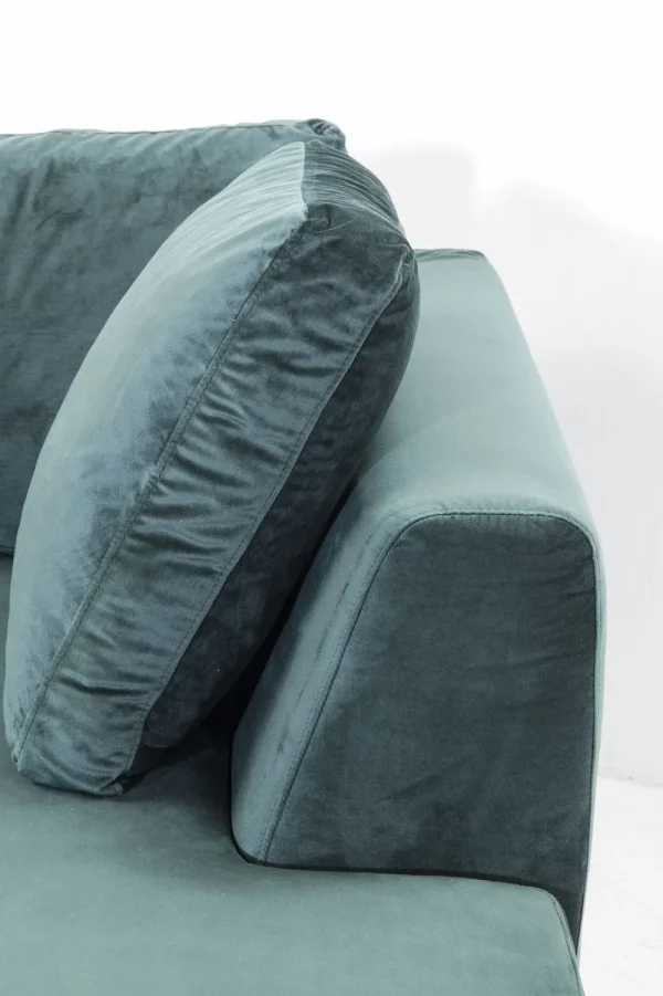 KARE Design Hoekbank Gianni Fluweel Donkergroen Links Zwart