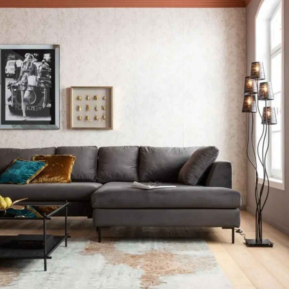 hoekbank_gianni_fluweel_grijs_rechts_zwart_0.webp KARE Design Hoekbank Gianni Fluweel Grijs Rechts Zwart