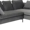 KARE Design Hoekbank Gianni Klein Fluweel Grijs Rechts