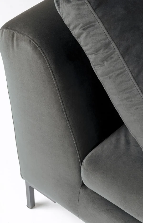 KARE Design Hoekbank Gianni Klein Fluweel Grijs Rechts