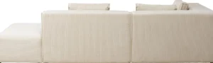 KARE Design Hoekbank Infinity Ottomane Cord Cream Left