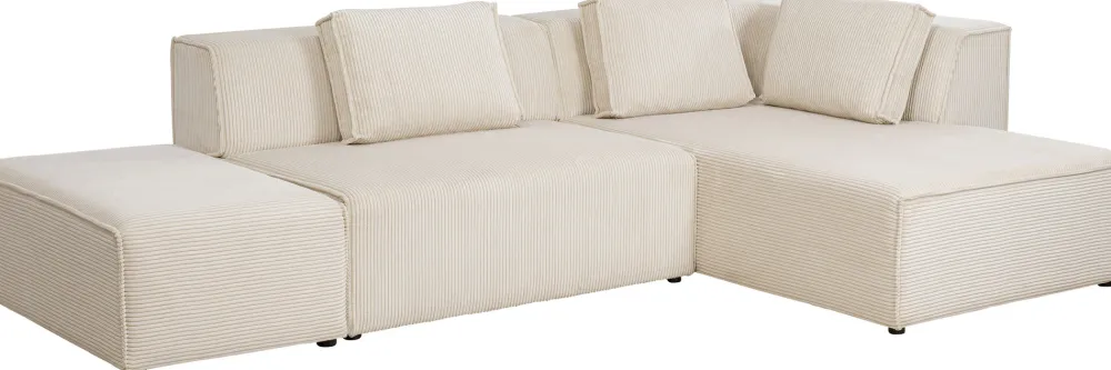 hoekbank_infinity_ottomane_cord_cream_right_2.webp KARE Design Hoekbank Infinity Ottomane Cord Cream Right