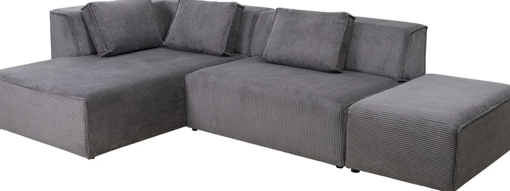 hoekbank_infinity_ottomane_cord_grey_left_0.webp KARE Design Hoekbank Infinity Ottomane Cord Grey Left