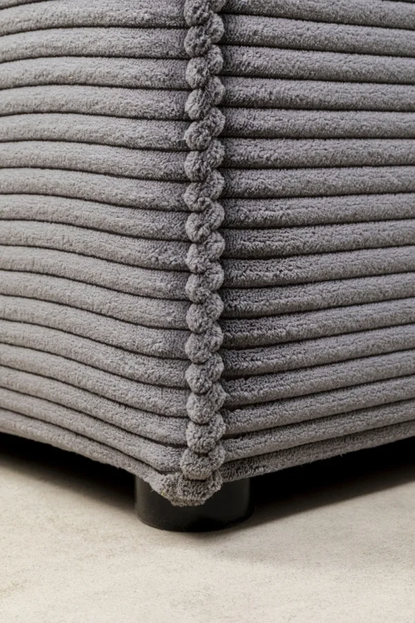 KARE Design Hoekbank Infinity Ottomane Cord Grey Left