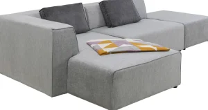 KARE Design Hoekbank Infinity Ottomane Grijs Links