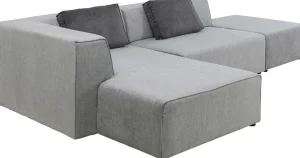 KARE Design Hoekbank Infinity Ottomane Grijs Links