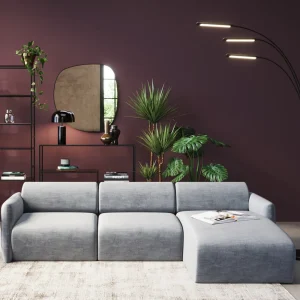 KARE Design Hoekbank Lucca Grey Right 255cm