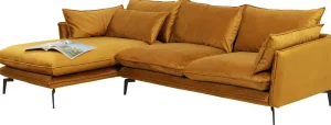 KARE Design Hoekbank Monza Left Velvet Curry 296cm