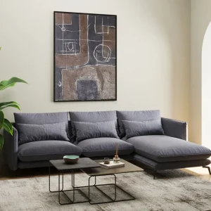 KARE Design Hoekbank Monza Right Grey 296cm