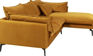 KARE Design Hoekbank Monza Right Velvet Curry 296cm