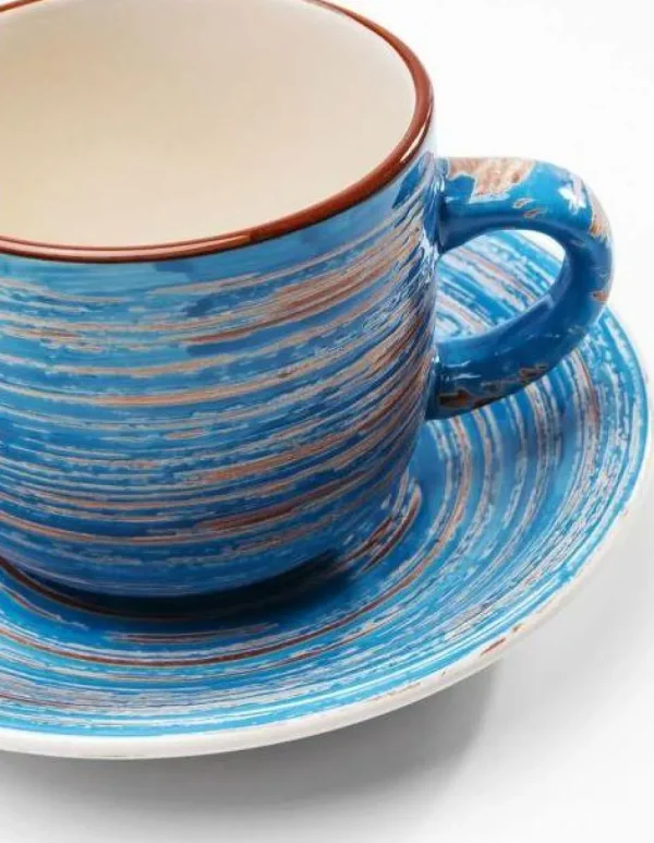 KARE Design Koffiekopje Swirl Blauw (2-delig)